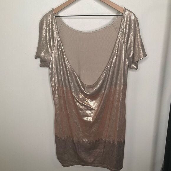 Free People Sequin Drape Mini Dress - Picture 4 of 6